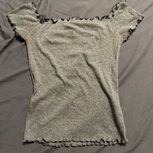 Grey off the shoulder top